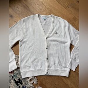 1970’s vtg izod cardigan off white mens XL